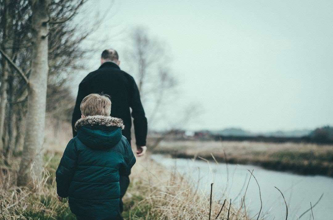 My son walking an Ayrshire path with my Grandpa. This is why I take pictures.